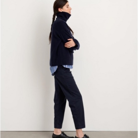 Alex Mill Cecile Turtleneck in 100% Cashmere Turmeric Red Sz S - Picture 7 of 9